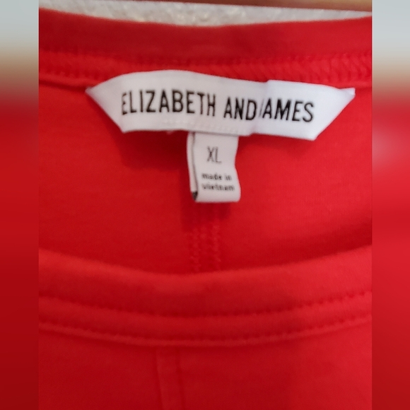 Elizabeth and James Red 100% Cotton Sleeveless Tank Midi Dress Size XL - Picture 4 of 6